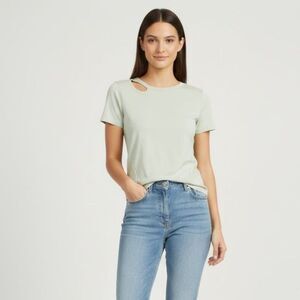 n:Philanthropy Sage Cutout Short Sleeve T-Shirt Size Small NWT